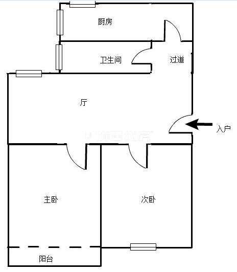 急售导航小区55平两房一厅