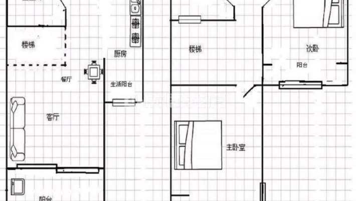 育才中学旁 谢家湾精装跃层轻轨房