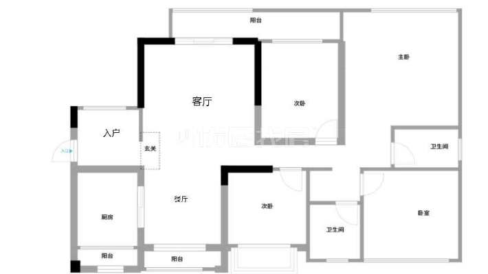 南北通风 光线很好 户型方正