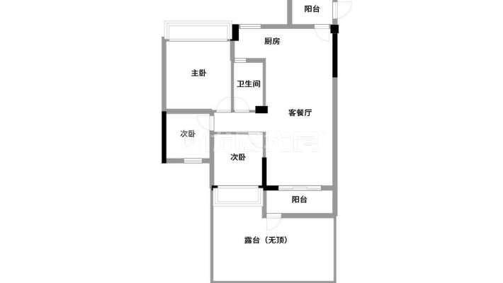 带露台 东南户 双阳台 采光明亮 户型方正