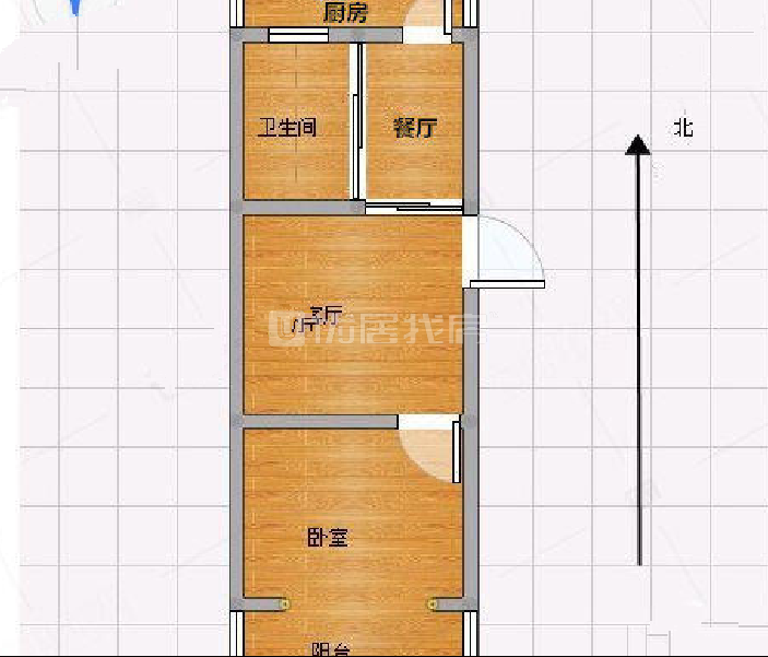 阳光新嘉园 1室2厅 南北