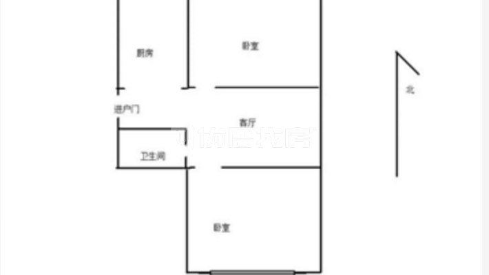 北斗新苑 1室1厅 南北