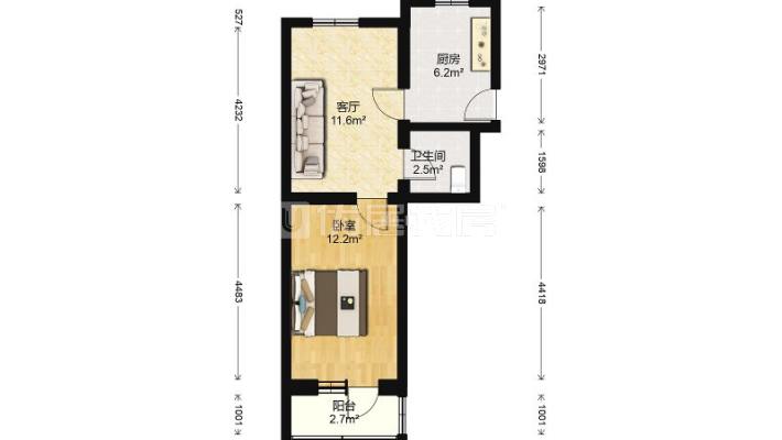 五环内低密度社区清和园南北一居室精装自住满五仅契税