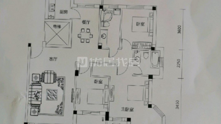 米拉晶典花园 3室2厅 南北